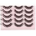 GMAGICTOBO Fluffy Russian Strip Lashes - 14 Pairs D Curly 3D Faux Mink Multipack - Buy Online on GoSupps.com