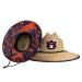 FOCO NCAA Mens NCAA College Team Logo Floral Lifeguard Beach Straw Sun Hat Auburn Tigers One Size Team Logo