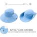 Women's Summer Mesh Wide Brim Sun UV Protection Hat | Pure Sky Blue with Ponytail Hole - Buy Online on GoSupps.com