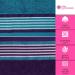 CASA COPENHAGEN 550 GSM 6-Piece Towel Set - Super Soft Egyptian Cotton - Violet Indigo & Teal Green - Buy Online on GoSupps.com