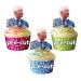 PRE-CUT King Charles III Coronation Edible Cupcake Toppers Cake Decorations (12 Pack)