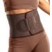 ActiveGear Waist Trainer for Women & Men  Sweat Band Waist Trimmer Belt for a Toned Look - Reinforced Trim and Double Velcro Cocoa Large