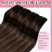 Youngsee Clip In Extensions - 55cm Real Hair Ombre Brown 120g (7PCs) - Premium Clip-In Extensions for Women - Buy Online on GoSupps.com