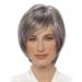 Lofty wig Sabine made of high-quality synthetic hair looks like real hair in slate light streaks