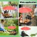 Giyiprpi Squirrel Feeder Metal Squirrel Feeder for Outdoor Use with Umbrella and Corn Stand Outdoor Hanging Squirrel Chipmunk Feeding Station (Black) - Buy Online on GoSupps.com