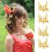 Gold Metal 3D Butterfly Hair Clips Set - 12 Pieces | Cute Hair Barrettes Pins for Women and Girls - Buy Online on GoSupps.com