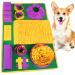 Vivifying sniffing mat for dogs interactive feeding game for boredom and mental stimulation dog food mat promotes natural feeding and slow eat yellow purple green