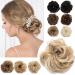 Sego Hair Extensions Hair extension Hair tie updos Dutt updo wavy of course Sandy Brown to blonde bleach-2 30 g (1 piece)