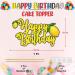 Seyal Lemon Happy Birthday Cake Topper - Buy Online on GoSupps.com
