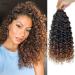 Gogo Curl 14 Inch 8 Packs Curly Crochet Hair for Black Women Ombre Dark Brown Color Wavy Beach Curls Crochet Hair Water Wave Go Go Crotchet Hair Synthetic Curly Braiding Hair Extensions(14inch 8pack 1b/30) 14 Inch (Pack...