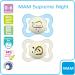 Mam Supreme Night Pacifier Set - 0-6 Months Bright Baby Pacifier for Healthy Dental Development Skin-Friendly with Box Cloud/Hedgehog Design - Buy Online on GoSupps.com