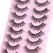 Mink Lashes - Natural Look, Fluffy Fake Eyelashes | Full Volume, Curly Soft 3D Faux Mink Extensions | Pack of Wispy & Fluffy Strip Lashes - Buy Online on GoSupps.com