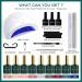 Morovan Gel Nail Polish Kit with 9 Glitter Colors and 48W LED Nail Lamp - DIY Salon Quality Nude Pink and Blue Gel Nail Polish Set with UV Light - Perfect for Any Season - Buy Online on GoSupps.com