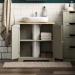 Gray Priano Vanity Unit - Free-Standing Storage Cabinet with Sink | Bath Vida | Wood-Based Bathroom Cabinet for International Shipping - Buy Online on GoSupps.com