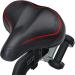 Crostice Wide Bike Seat Compatible with Peloton Bike & Bike Plus, Upgraded Comfort Bike Seat Cushion for Women & Men, Extra Oversize Big Saddle Seat Cover Pad Replacement, Accessory for Bikes W10.2"-relaxed comfy rides-Red