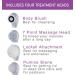 Spa Sciences NERA Shower Body Brush - 4-in-1 Multifunction Treatment for Exfoliation, Cleansing, Massaging - Includes Body Brush, Loofah, Pumice Stone, Massage Head - All Skin Types - Buy Online on GoSupps.com