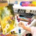 Caliart Acrylic Paint Set - 24 Colors (59ml/2oz) with 12 Brushes - Ideal for Artists, Kids, Beginners - Easter Basket Stuffers - Pumpkin Canvas, Ceramic, Rock Painting Supplies - Buy Online on GoSupps.com