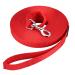 Happy Hachi tow lines for dogs 3m /5m /10m /15m /20m /33m nylon dog leash with robust & weatherproof training leash with D-carabiner and grip cushion for large to small dogs (3m red) 3M red