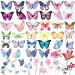 Coszeos 145Pcs Butterfly Temporary Tattoos for Women Girls Kids  Fake Colorful Flower Butterflies Wings Tattoo Stickers Art Waterproof for Face Body Arm Children Birthday Party Favors Supplies Gifts