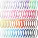 XunYee 100 Pieces Girls Headbands 0.4 Inch Width DIY Satin Covered Headbands for Girls Colorful Thin Head Bands for Girls Hair Plain Hairbands Hair Band for Women  40 Colors