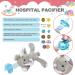 Plush Elephant Pacifier Holder with Detachable Silicone Soothie Pacifier for 0-12 Months - Buy Online on GoSupps.com