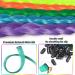 16Pcs Colored Clip in Hair Extensions 22 Inch - Turquoise Highlights for Girls & Women - Heat-Resistant Synthetic Hairpieces - Party Hair Accessories - Buy Online on GoSupps.com