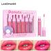 6PC Donut Glitter Lip Gloss Set - Shiny Diamond Liquid Lipstick Waterproof & Moisturizing Makeup - Buy Online on GoSupps.com