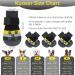 Kuoser Dog Socks - 3 Pairs Anti-Slip Paw Protection - Durable Dog Shoes for Hardwood Floors - Dark XL (6-Pack) Black - Buy Online on GoSupps.com