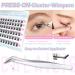 Calaili Self-Adhesive Eyelashes - 60 Pcs D Curl Glue-Free Reusable Lash Clusters with Tweezers - Perfect for Beginners - Buy Online on GoSupps.com