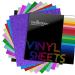 TECKWRAP Shimmer Vinyl Glitter Adhesive Sheets for Craft Cutter 12 x 12 10 Sheets/Pack 10 Colors Sheets