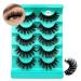Shop Fluffy Volume Mink Lashes - 5 Pairs of Glamour Wispy Curly Strip Eyelashes | False Eyelashes That Look Like Extensions - Buy Online on GoSupps.com