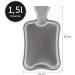 Blum Valley 1.5L Baby Heat Bottle - Soft Fleece Washable Natural Rubber - Cozy Gray Hot Water Bottle for Children - Buy Online on GoSupps.com