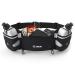 Hydration Running Belt with Bottles - Water Belts for Woman and Men - iPhone Belt for Any Phone Size - Fuel Marathon Waist Pouch for Runners - Jogging Cycling Biking Black 34-50 inches - Large