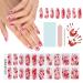 EBANKU 20PCS Nail Gel Polish Strips-Full Wraps Nail Polish Stickers Cured Gel Nail Strips Self-Adhesive Gel Nail Wrap Stickers Decals with Nail File and Stick