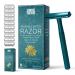 Jungle Culture Safety Razor for Women & Men in Teal Reusable Metal Razor No Blades Included - Fits All Double Edge Blades Eco Friendly Razor & Shaving Guide One Blade Razor for Body & Face