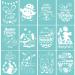 12 Pcs Easter Silk Screen Stencils 5 x 7 Inches Reusable Washable Self Adhesive Mesh Transfers Bunny Egg Happy Easter Screen Print Transfers Sign for DIY Painting on Wood Chalkboard Fabric Home Decor