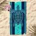 Hexagram Sea Turtle Beach Towel - Tropical Blue Microfiber Bath Towel for Adults - Sand Free, Quick Dry, Large Pool Towel - Oversized 31x63 inch Towel for Yoga - Buy Online on GoSupps.com