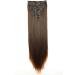 CAISHA by PRETTYSHOP XXL Eight Piece Set Clip In Hair Extensions Brown Mix #4T30 - Voluminous Straight Hairpiece - CES208 - Buy Online on GoSupps.com