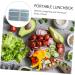 Alipis 1 Set Double Layer and Double Layer Lunchbox Microwave Containers Picnic Container Lunch Box Office HG2P442VA135653 Green 15.5X8.5CM - Buy Online on GoSupps.com
