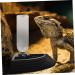 Happyyami Turtle Drinker Reptile Water Dish Bowl Reptile Water Dispenser Pet Water Feeder Reptisoil Plastic 17X17X3.5CM Black - Buy Online on GoSupps.com
