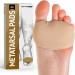 Fabric Metatarsal Pads - Ball of Foot Cushion Sleeves Burning Sensations Forefoot Blisters Metatarsalgia Pain Relief Foot Health Care Tight Fitting Feet - Gel Pads for Men Women Beige