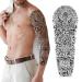PUNKTUM Temporary Tattoos for Men and Teens - 12 Sheets of Realistic Full Arm Sleeve Tattoos for Halloween - Waterproof and Long Lasting - L19xW7 - Man-12 - Buy Online on GoSupps.com