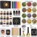Wiccan Spell Kit - Witchcraft Supplies with 60 PCS Tools, Dried Herb, Crystal, Candle, Amethyst, Altar Cloth, Black Salt - Pagan Decor & Witch Gift - Buy Online on GoSupps.com
