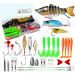 Sinrier Fishing Lures Kit for Freshwater Bait Tackle Kit for Fly Fishing Wet Flies Bass Trout Salmon Fishing Accessories Tackle Tool Box Including Spoon Lures Soft Plastic 36 Pcs Fishing Lures