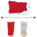 Exfoliating Loofah Glove Scrubber Mitten | Double Sided Bath Sponge Mitten & Soap Bag for Foaming | Red - Buy Online on GoSupps.com