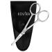 Kovira Precision Nose Hair Scissors with Adjustable Tension Screw - 10.16cm/4 Inch Overall Length - Rounded Safety Scissors for Trimming Nasal Hair - Also for Grooming Eyebrows Ear Hair & Beards