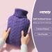 Samply 2L Hot Water Bottle with Knitted Cover - Hot & Cold Compress for Pain Relief - Lilac - Buy Online on GoSupps.com
