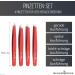 Sword Crown 4-Piece Tweezers Set for Eyebrows & Splinters - Red Precision Plucking Tools - Buy Online on GoSupps.com