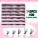 Goddvenus Individual lashes Cluster Lashes DIY Eyelashes Individual Wispy Cluster Eyelash Extensions Lash Clusters140pcs Cluster Lashes Extensions 40D-QC - Buy Online on GoSupps.com