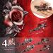 Crystal Vintage Flower Hair Clip Set - Rhinestone Pearl Hair Jewelry for Women, Wedding Hair Accessories - Red and Pink Flower Barrettes - Buy Online on GoSupps.com